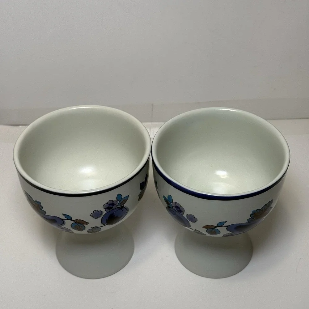 Royal Doulton Festival LS1010‎ Footed Bowls Set 2 Lambeth Stoneware England